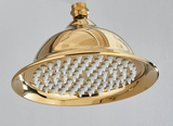 LuxRain Duschkopf Gold – Regendusche Messing | Runde Brause | Modernes Badezimmer Upgrade