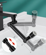 AquaDreh Flex Strahlregler für Wasserhahn – 360° schwenkbarer Auslaufaufsatz mit Ausziehfunktion und Wassersparsystem