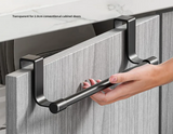 TürFix Pro Edelstahl-Küchentuchhalter ohne Bohren – Über-Schranktür-Handtuchstange | Rostfreier Küchen-Organizer | Platzsparende Hängelösung für Tücher & Küchenzubehör