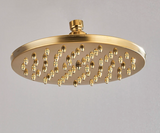 LuxRain Duschkopf Gold – Regendusche Messing | Runde Brause | Modernes Badezimmer Upgrade
