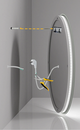 LumaClear Anti-Beschlag LED-Spiegel – Moderner runder LED-Badezimmerspiegel