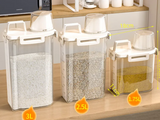 Getreide Vorratsdose Luftdicht – Reisbehälter mit Deckel | Küchen Organizer | Frischhaltebox Transparent