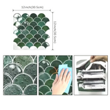 FliesenLux 3D Wandaufkleber selbstklebend – PVC Fliesenoptik für Küche & Bad | Wasserfest | Hitzebeständige Wandgestaltung
