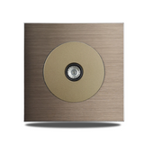 SmartConnect Wandsteckdose Aluminium Braun – Schuko Steckdose mit USB & LAN | Unterputz Anschlussdose | Modernes Design