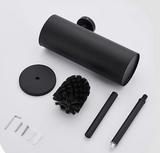SteelMount Pro WC-Bürstengarnitur Wand – Schwarze Edelstahl Toilettenbürste | Hygienisch & Rostfrei | Platzsparende Wandmontage