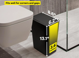 CleanPress 10L Badezimmer-Abfalleimer mit Druckdeckel – kompakter Hygieneeimer für Bad und Wohnräume | geruchsisolierend, modern & platzsparend