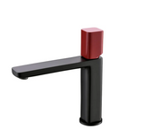 STEELORA Waschtischarmatur Gunmetal – Einhebelmischer aus Messing | Eckiges Design | Modernes Badezimmer-Statement