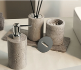 ZENSTONE Naturstein Badset – Höhlenstein Accessoires | Wabi-Sabi Design | Luxuriöse Spa Atmosphäre