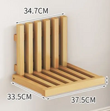 NordFold Klappbare Bambus Wandbank – Schmale Schuhbank ohne Bohren | Platzsparender Sitzhocker | Skandinavisches Design