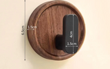 BlackWood Design Wandhaken – Selbstklebender Kleiderhaken aus Walnussholz | Ohne Bohren | Moderne Aufbewahrungslösung