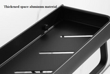 BlackEdge Eckregal ohne Bohren – Schwarzes Aluminium-Wandregal