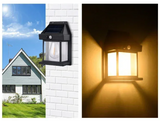 GartenGlanz Solar-Wandleuchte – Außenlampe mit Bewegungssensor | 3 Beleuchtungsarten & IP65 | LED-Gartenlicht mit Glühfadenoptik