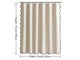 WAVELUX Duschvorhang mit Wellensaum – Wasserdichter Badvorhang aus Polyester | Schimmelhemmend | Elegantes Design