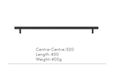 LineaGrip T-Stangengriff aus Messing – Extra Langer Möbelgriff für Schränke & Schubladen | Modernes Design | Ergonomischer Komfort