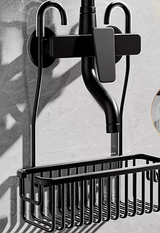 AeroFix Wand-Duschkorb aus Aluminium – Bohrenfreie Montage, abnehmbar & rostfrei
