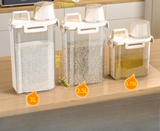Getreide Vorratsdose Luftdicht – Reisbehälter mit Deckel | Küchen Organizer | Frischhaltebox Transparent