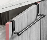 TürFix Pro Edelstahl-Küchentuchhalter ohne Bohren – Über-Schranktür-Handtuchstange | Rostfreier Küchen-Organizer | Platzsparende Hängelösung für Tücher & Küchenzubehör