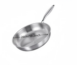 ProChef Pro 304 Edelstahl-Bratpfanne für Gas & Induktion | unbeschichtete Antihaft-Kochpfanne | professionelle Edelstahl-Pfanne für gesundes Kochen