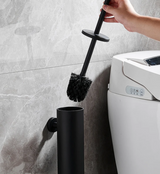 SteelMount Pro WC-Bürstengarnitur Wand – Schwarze Edelstahl Toilettenbürste | Hygienisch & Rostfrei | Platzsparende Wandmontage