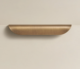 CURVONA Muschelgriff Antik Messing – 64 mm Möbelgriff | Vintage Schubladengriff im Landhausstil
