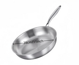 ProChef Pro 304 Edelstahl-Bratpfanne für Gas & Induktion | unbeschichtete Antihaft-Kochpfanne | professionelle Edelstahl-Pfanne für gesundes Kochen