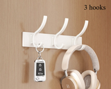 Aluvia Schwarz Wandhakenleiste – Aluminium Kleider- & Handtuchhalter mit Mehrfachhaken | Hohe Tragkraft | Modernes Design