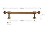 REGALIA Messing Möbelgriffe Antik – Schrank- & Schubladengriffe 128 mm | Edles Design | Langlebige Qualität
