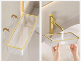 CrystalCorner Premium Acryl Eckregal Selbstklebend Transparent – Bohrfreies Badezimmer Wandregal | Platzsparender Organizer für Dusche, Kosmetik & Pflegeprodukte | Modernes Badzubehör