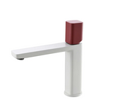 STEELORA Waschtischarmatur Gunmetal – Einhebelmischer aus Messing | Eckiges Design | Modernes Badezimmer-Statement