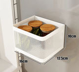 MagnoShelf Pro Magnetisches Kühlschrank-Seitenregal – magnetischer Küchen-Organizer mit Stauraum | platzsparendes Metall-Aufbewahrungssystem | ohne Bohren