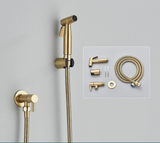 PureSpray Wand-Bidet-Dusche Schwarz – Edelstahl WC-Handbrause Set | Kaltwasser Shattaf | Hygienische Reinigungslösung