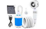 NomadFlow Pro – Tragbare Campingdusche mit Digitalsteuerung & 4000-mAh-Akku