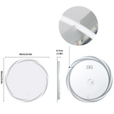 LumaClear Anti-Beschlag LED-Spiegel – Moderner runder LED-Badezimmerspiegel