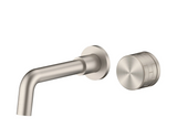 AURION Eleganz Wand-Waschbeckenarmatur Unterputz – Gebürstetes Gold / Roségold | Minimalistisches Design | Langlebige Messingqualität