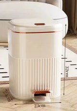SoftClose Pedal-Mülleimer mit Deckel – luxuriöser 8L / 10L Tretmülleimer für Bad, Küche und Büro | geruchsdicht, leise & haustiersicher
