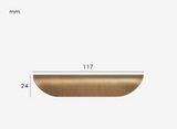 CURVONA Muschelgriff Antik Messing – 64 mm Möbelgriff | Vintage Schubladengriff im Landhausstil