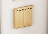 NordFold Klappbare Bambus Wandbank – Schmale Schuhbank ohne Bohren | Platzsparender Sitzhocker | Skandinavisches Design