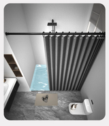 AquaFold Magnet Duschvorhang faltbar – Wasserdichter Spritzschutz für Walk-in-Duschen | Platzsparend | Magnetische Abdichtung