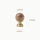 NATUROX Möbelgriff mit Holzakzent 128 mm – Bronze Metallgriff mit Walnussholz | Moderner Schrankgriff | Warme Designoptik