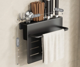 KnifeRack Pro Wandhalter Edelstahl für Messer & Schneidebrett – Platzsparendes Küchenregal mit Doppelfunktion | Hygienische Aufbewahrungslösung für moderne Küchen | Robuster Küchenorganizer