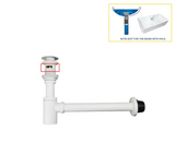 PureDrain Premium Ablaufventil Waschbecken-Abflussset – Geruchsdichter Siphon | Zuverlässiger Geruchsschutz im Bad | Massives korrosionsbeständiges Messing