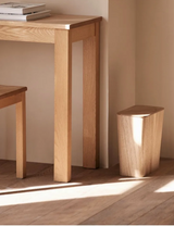 WoodClean Design Abfalleimer mit Pressdeckel – Rechteckiger Holz Mülleimer für Wohnzimmer & Büro | Geruchsdicht | Stilvolle Aufbewahrung