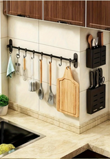 KitchenFlow Wandregal Organizer – Selbstklebende Halterung für Deckel & Küchenutensilien | Platzsparend | Multifunktional