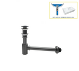 PureDrain Premium Ablaufventil Waschbecken-Abflussset – Geruchsdichter Siphon | Zuverlässiger Geruchsschutz im Bad | Massives korrosionsbeständiges Messing