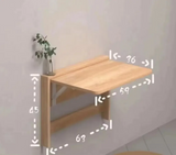 SpaceDesk Klappbarer Wandtisch ultradünn – Platzsparender Arbeitstisch zur Wandmontage | Multifunktional | Modernes Design