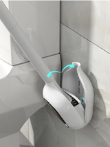 AeroFresh Premium WC Bürste mit Duftsystem Wandmontage Silikon TPR Bohrenfrei – Hygienische Toilettenbürste mit Aromafach | Flexible Reinigung & Geruchsneutralisation | Moderne Badezimmerlösung