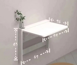 SpaceDesk Klappbarer Wandtisch ultradünn – Platzsparender Arbeitstisch zur Wandmontage | Multifunktional | Modernes Design