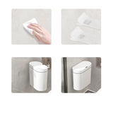 CleanMotion 9L automatischer Sensor-Abfalleimer zur Wandmontage – berührungsloser Hygienemülleimer für Bad und Küche | wasserdicht, platzsparend & modern mit Infrarotsteuerung