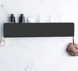 RaumFix Wandregal Schwarz – Badezimmer Regal Aluminium | Duschablage mit Haken | Modern & Platzsparend