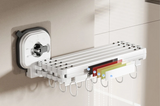 AquaFold Komfort Duschvorhang Set – Faltbares Magnetsystem mit Teleskopstange | Wasserdicht | Ohne Bohren Montage